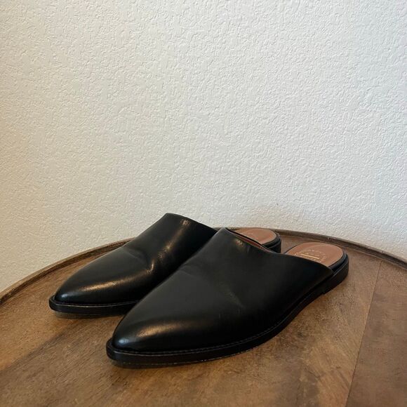 ATP Atelier All Tomorrow's Parties Black Leather Anzi Mules Women's Size 35 US 5 - Picture 1 of 11